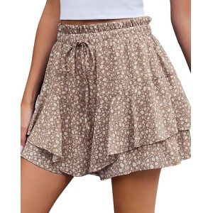 Summer new floral high-waisted casual fashion shorts