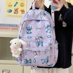 New student backpack Stitch printed schoolbag trendy backpack large capacity lightweight student leisure bag